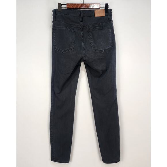 Madewell 9" High-Rise Skinny Jeans Black Sz 28 - Picture 3 of 9